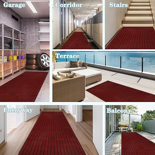 Miniatura 7 de Alfombra de pasillo de 3 pies x 16 pies, AYOHA 2'-82' alfombra de utilidad para entrada, pasillo, pasillos, balcón, garajes, alfombras de área con