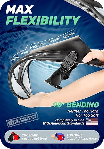 Miniatura 10 de Aletas de buceo CAPAS Aletas de natación de talón abierto tamaño de viaje corto ajustable para buceo adultos hombres mujeres niños