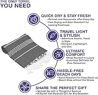 Vista 86 de Oversized Turkish Beach Towel 38’’x71’’ - Set of 2 100% Turkish Cotton Lightweight Sand Free Quick Dry Pool Towels Extra Large Bath Towels for