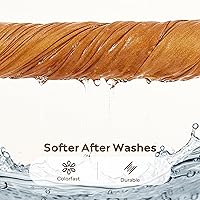 Vista 7 de JELLYMONI Funda nórdica de lino tamaño individual, color ámbar naranja