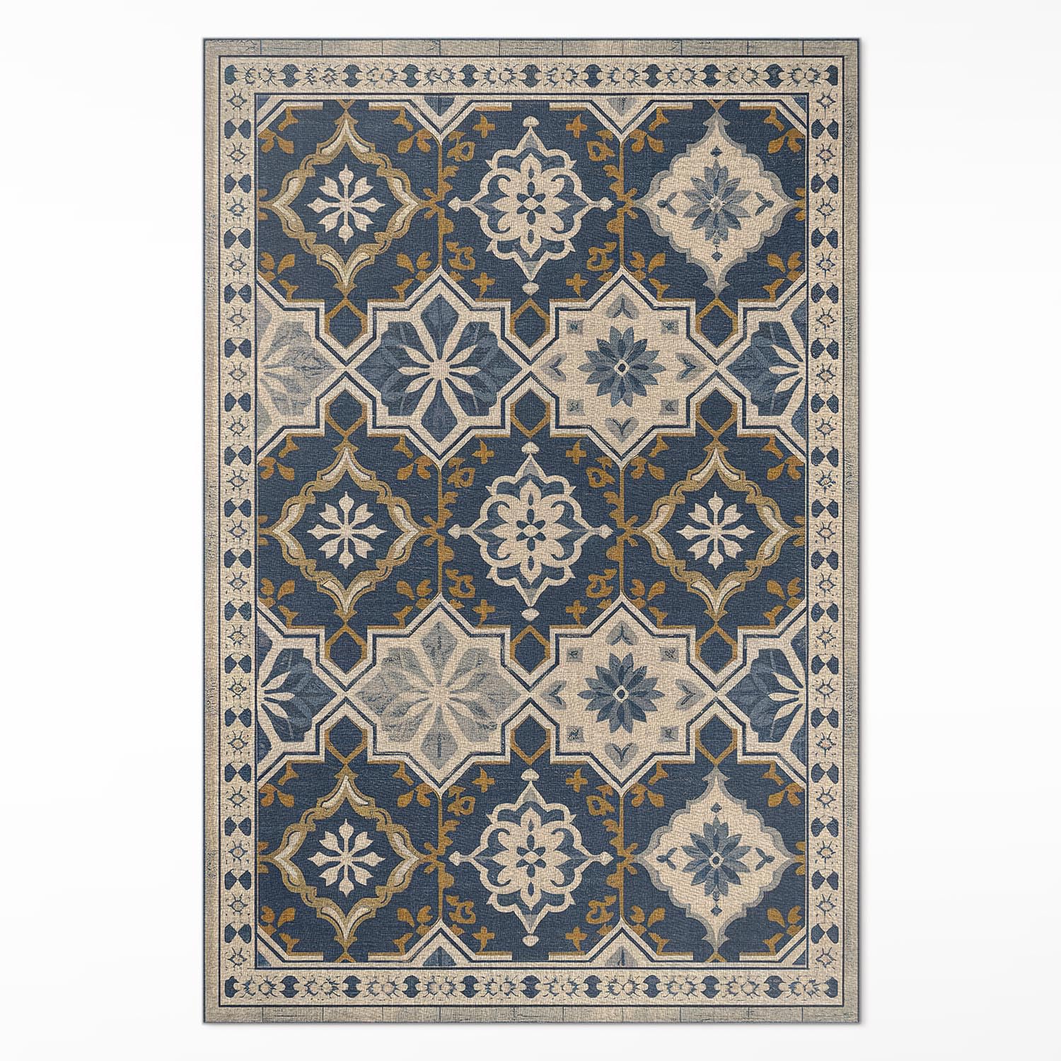 Tapis en forme de vinyle 140x210 cm rectangulaire Floorart mosaïque vintage