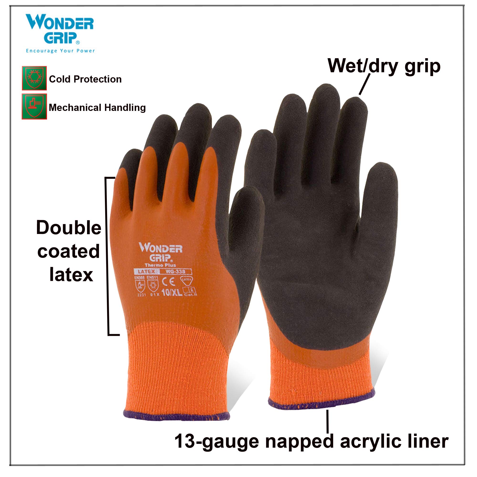 Wonder Grip WG-380 Thermo - Guanto Da Lavoro Con Protezione - Foto 9