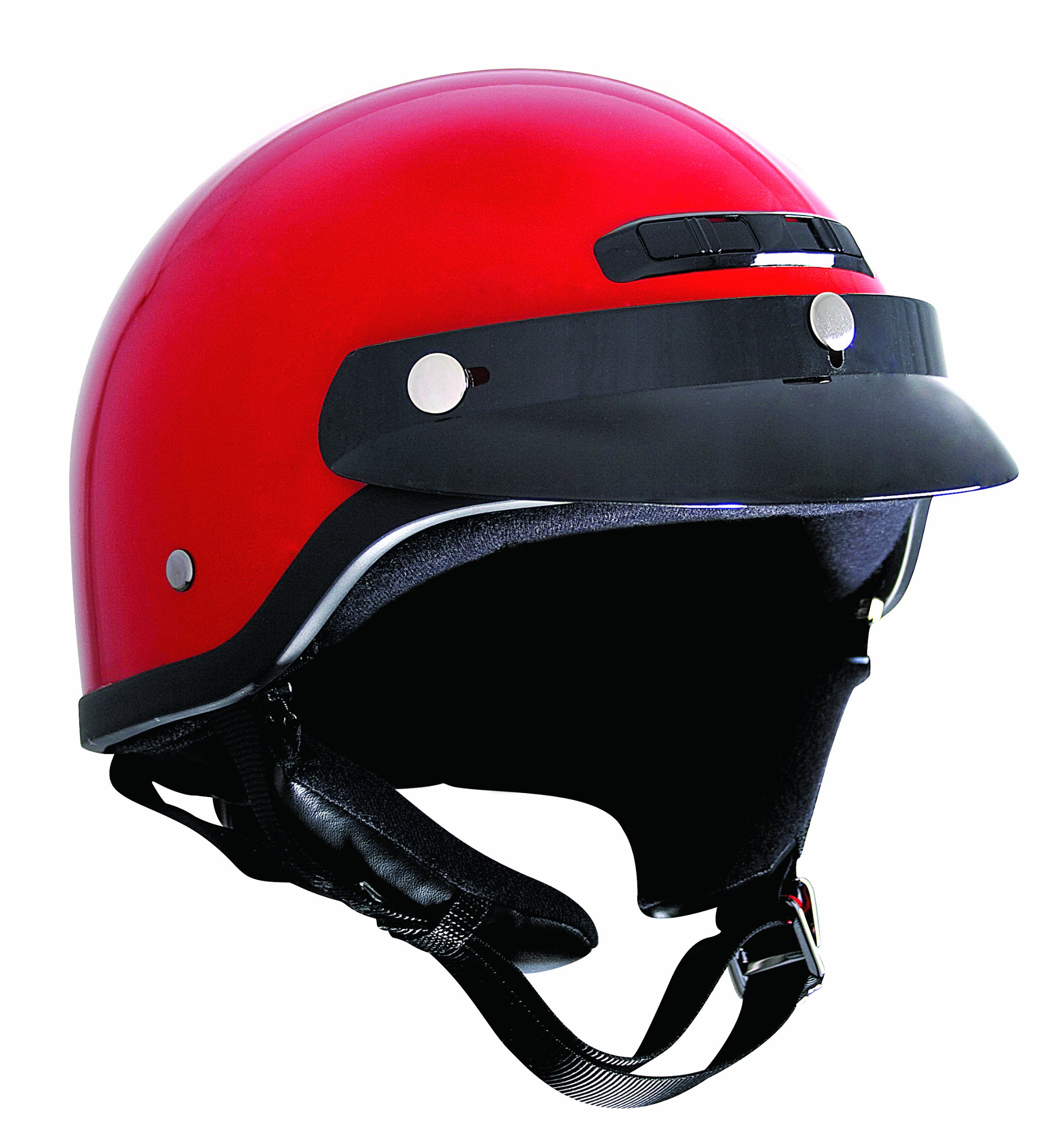 Helmets Parts & Accessories Motorcycle Half Helmet Open Face Glossy Red