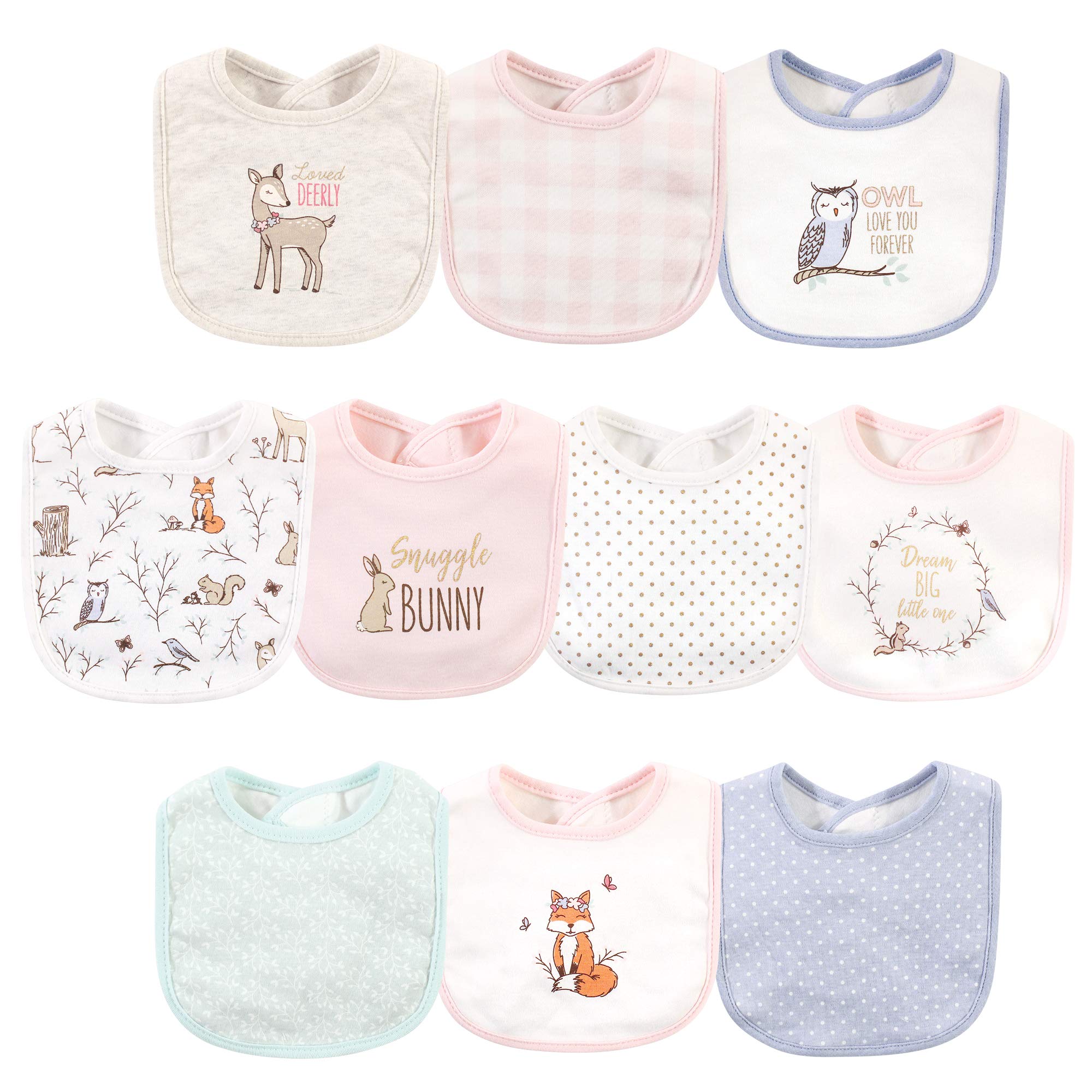 Hudson Baby Bawełniane śliniaki unisex, zaczarowany las, bandana jeden rozmiar