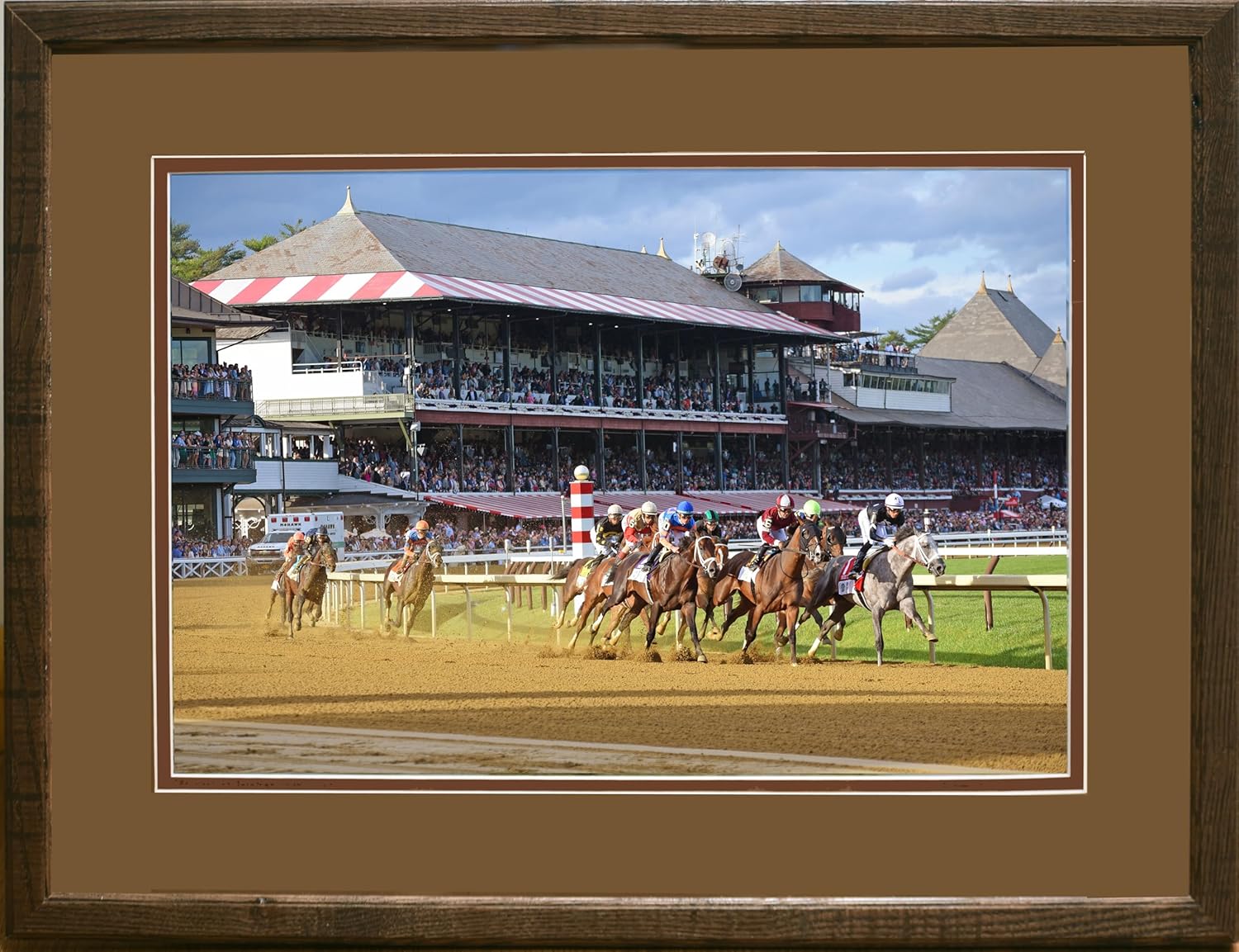 The Belmont at Saratoga Springs Racetrack Photograph by David Fingerhut (8x12" photograph in 12x16" frame)