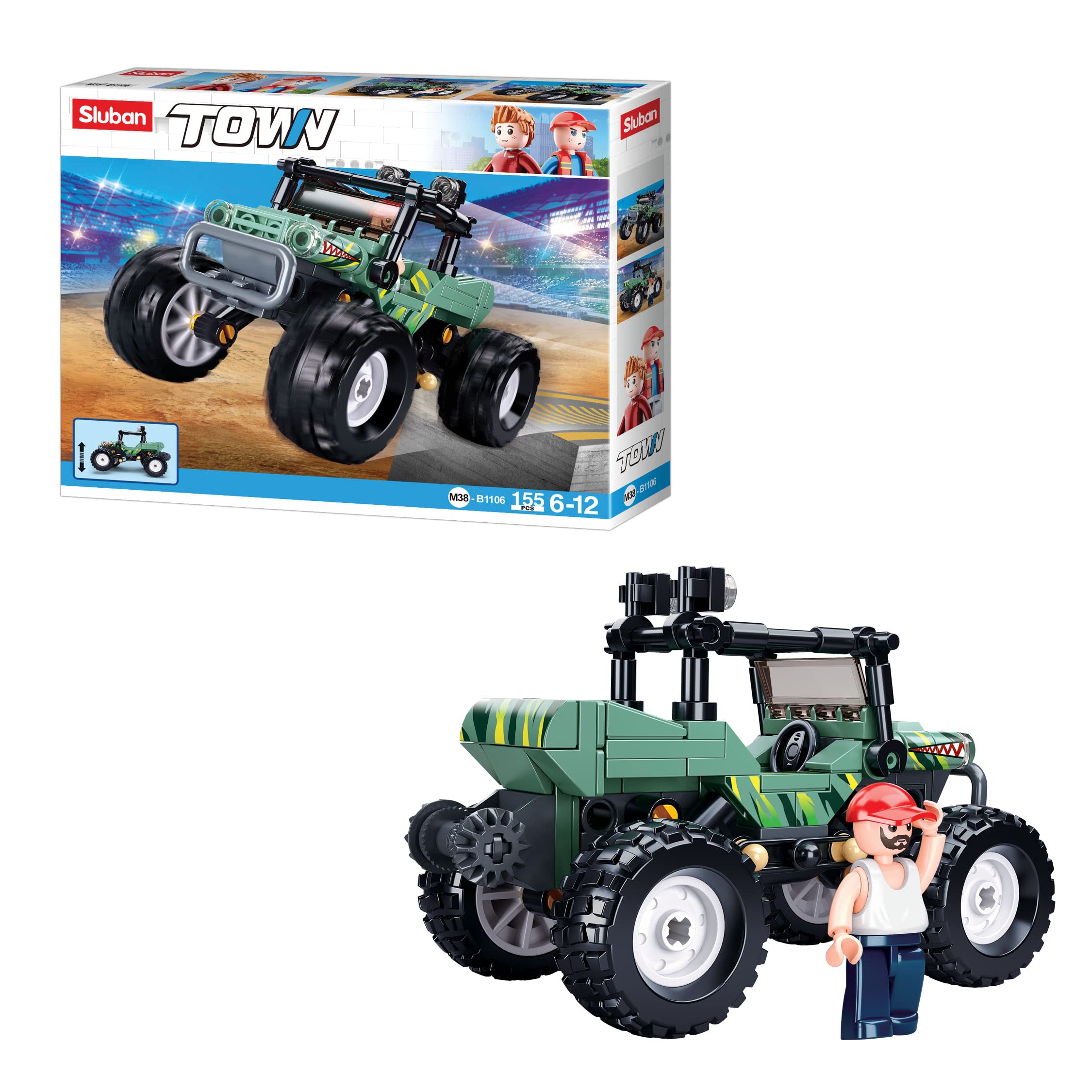 Sluban Town-Off-Road Vehicle - Green 155 Pcs Building Blocks Kit for Boys and Girls Aged 6 Years and Above Ideal for Birthday Gift Return Gift, Blocks Compatible with Other Leading Brands (B0BW47FGZH) Amazon Price History, Amazon Price Tracker