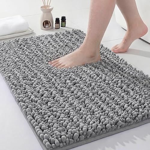 Miniatura 47 de Alfombra de baño pequeña, antideslizante, lavable, color azul marino, de 17 x 24 pulgadas, súper absorbente, suave, alfombra de baño de felpilla