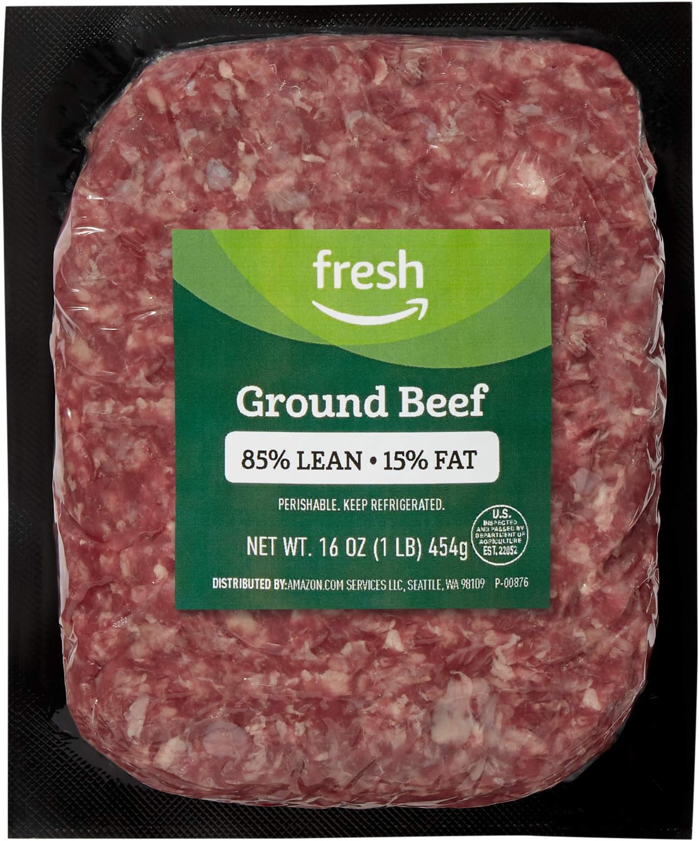 Fresh Brand – Ground Beef 85% Lean/15% Fat, 1 lb