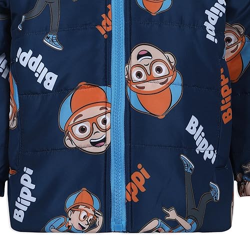 Miniatura 6 de Blippi Chaqueta acolchada para niños pequeños y pequeños, color azul marino
