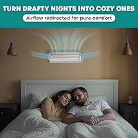 Vista 5 de Deflector de ventilación de aire con flujo de aire multidireccional de 6 vías, 10 x 4 pulgadas, paquete de 2 cubiertas de registro de calor