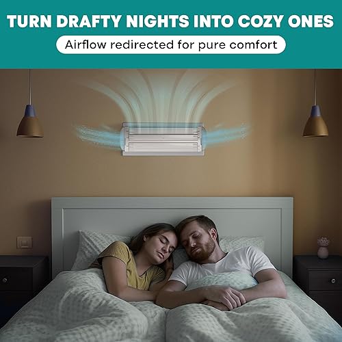 Miniatura 5 de Deflector de ventilación de aire con flujo de aire multidireccional de 6 vías, 10 x 4 pulgadas, paquete de 2 cubiertas de registro de calor
