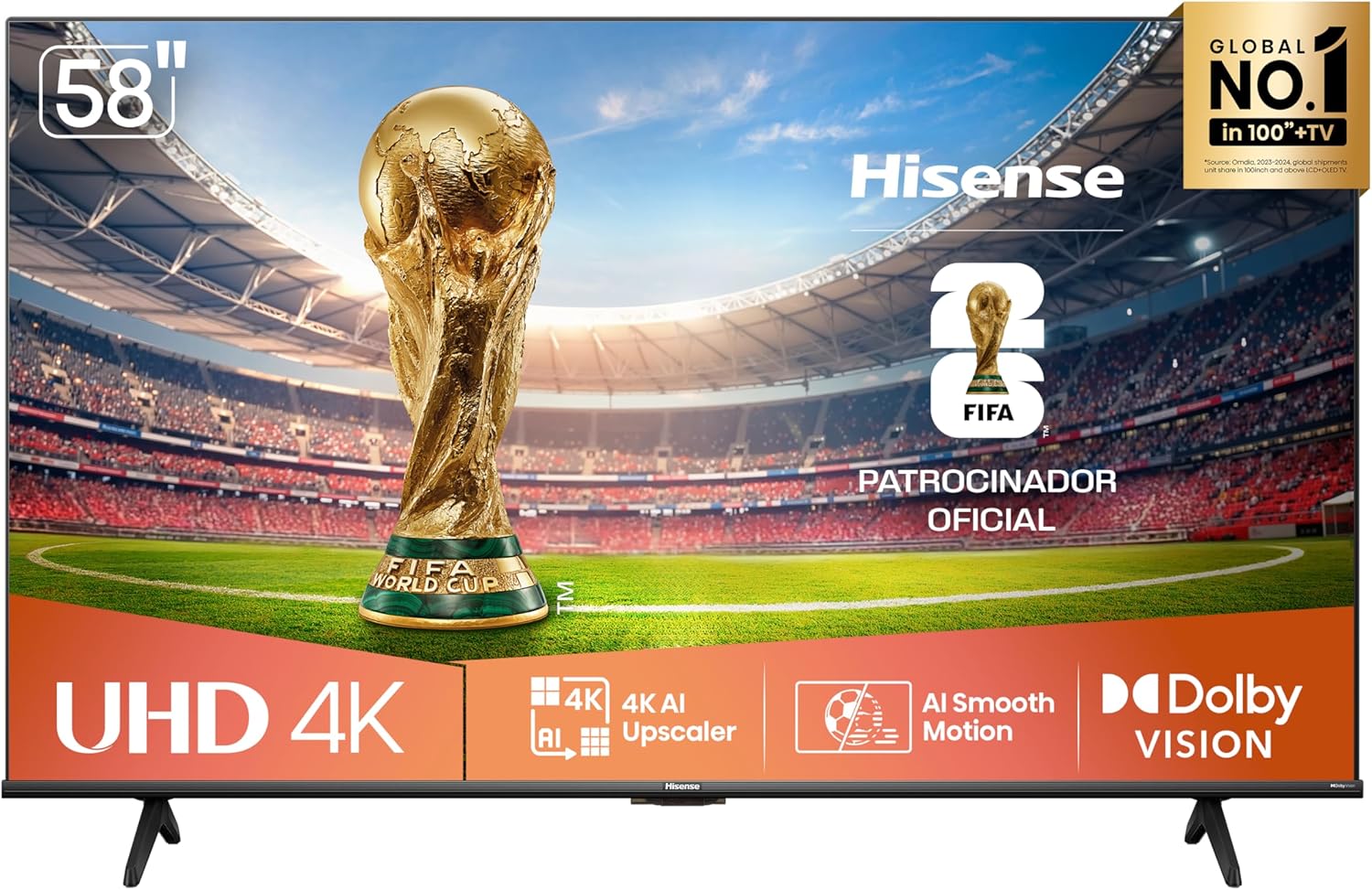 Hisense Smart TV UHD 4K DLED 58" Polegadas 58A6NV