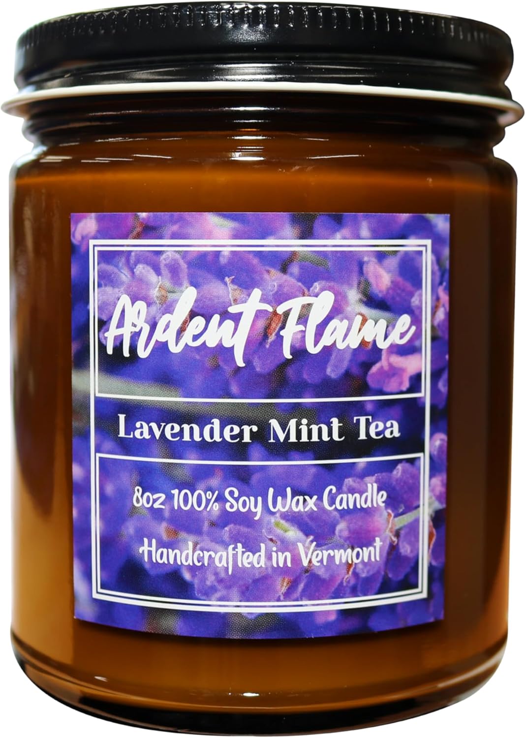 Candles | Lavender Mint Tea | 100% Natural Soy Wax Candle for Home Decor | Highly Scented | Premium Fragrance | Handmade in Vermont, USA | 8 oz | Long Lasting | Gift for Women and Men