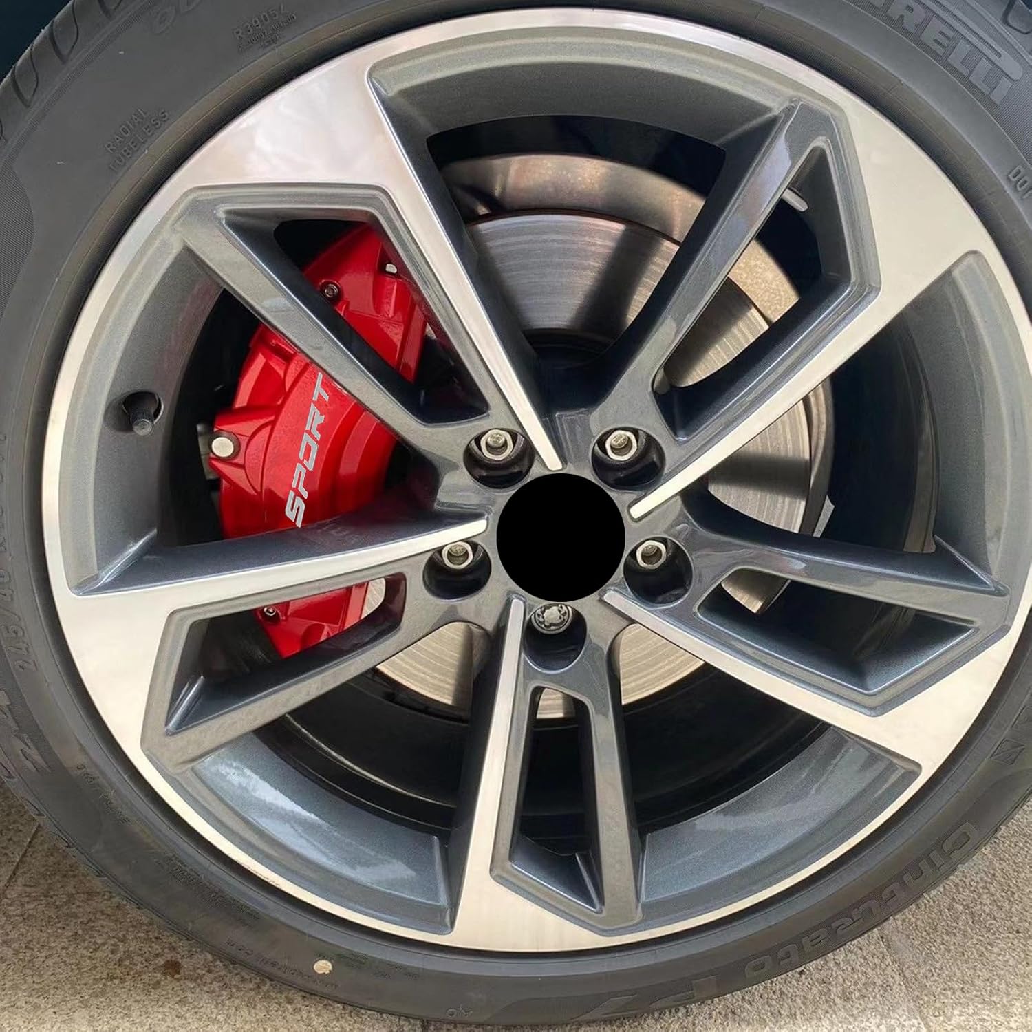 Brake Caliper Covers Compatible for Audi A1 A2 A3 A4/A4L A5/A5L A6/A6L A7/A7L A8/A8L Q1 Q2 Q3/Q3L Q4/Q4L Q5/Q5L Q7 Q8 TT Accessories (Red, 2pc front)
