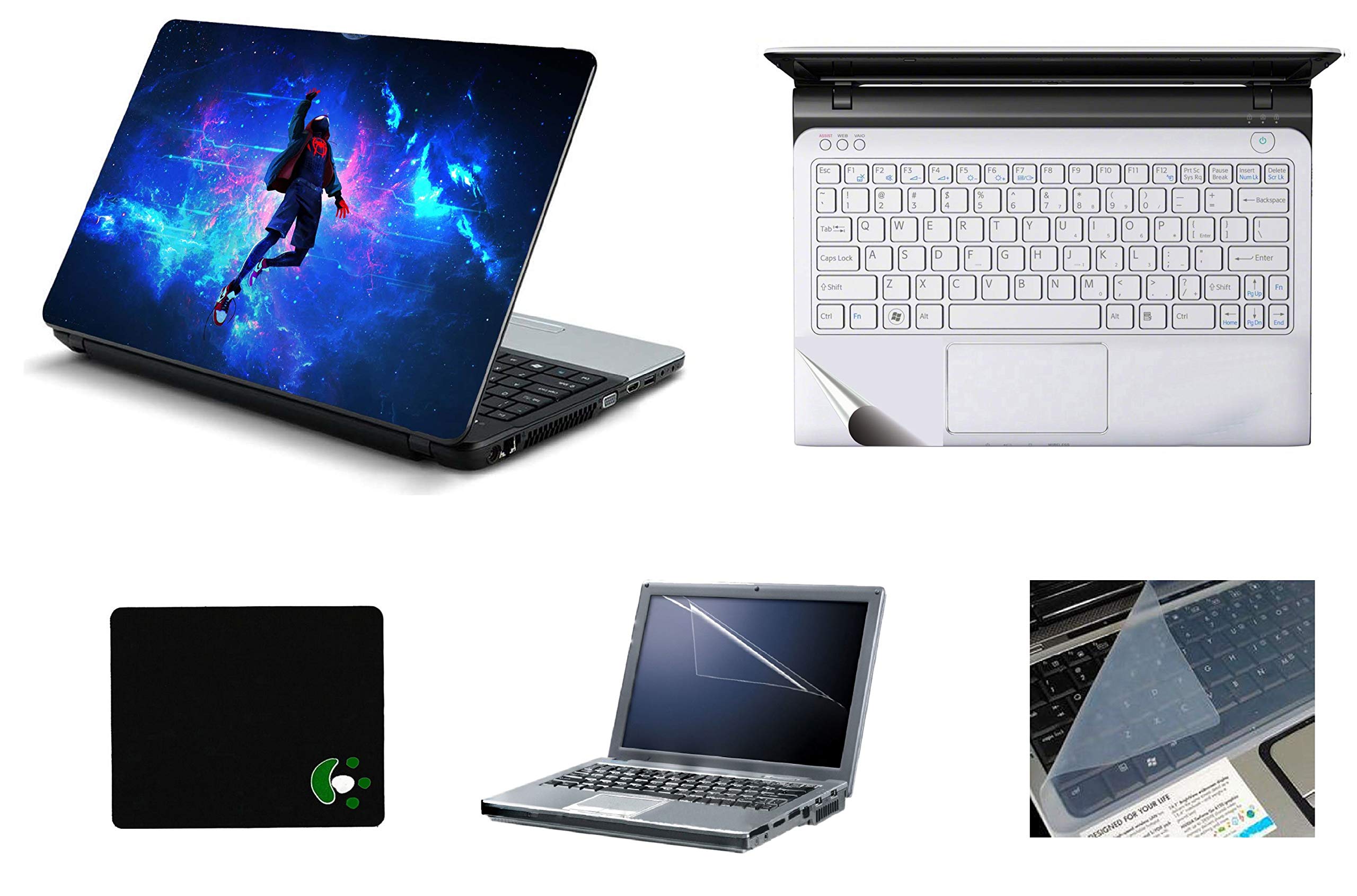 StickerKing 5in1 Laptop Accessories Combo 15.6 Inch Miles Morales Laptop Skins Stickers, Screen Guard, Key Guard, Mouse Pad and Palmrest Skin for HP-DELL-Lenovo-Asus-Acer Laptops || Notebooks (B08SJCD8YF) Amazon Price History, Amazon Price Tracker