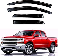 Vista 146 de KPY Moldura deflectora de viento con protección contra la lluvia compatible con GMC Terrain 2018-2023, 4 unidades, para ventana lateral, autoadhesiva