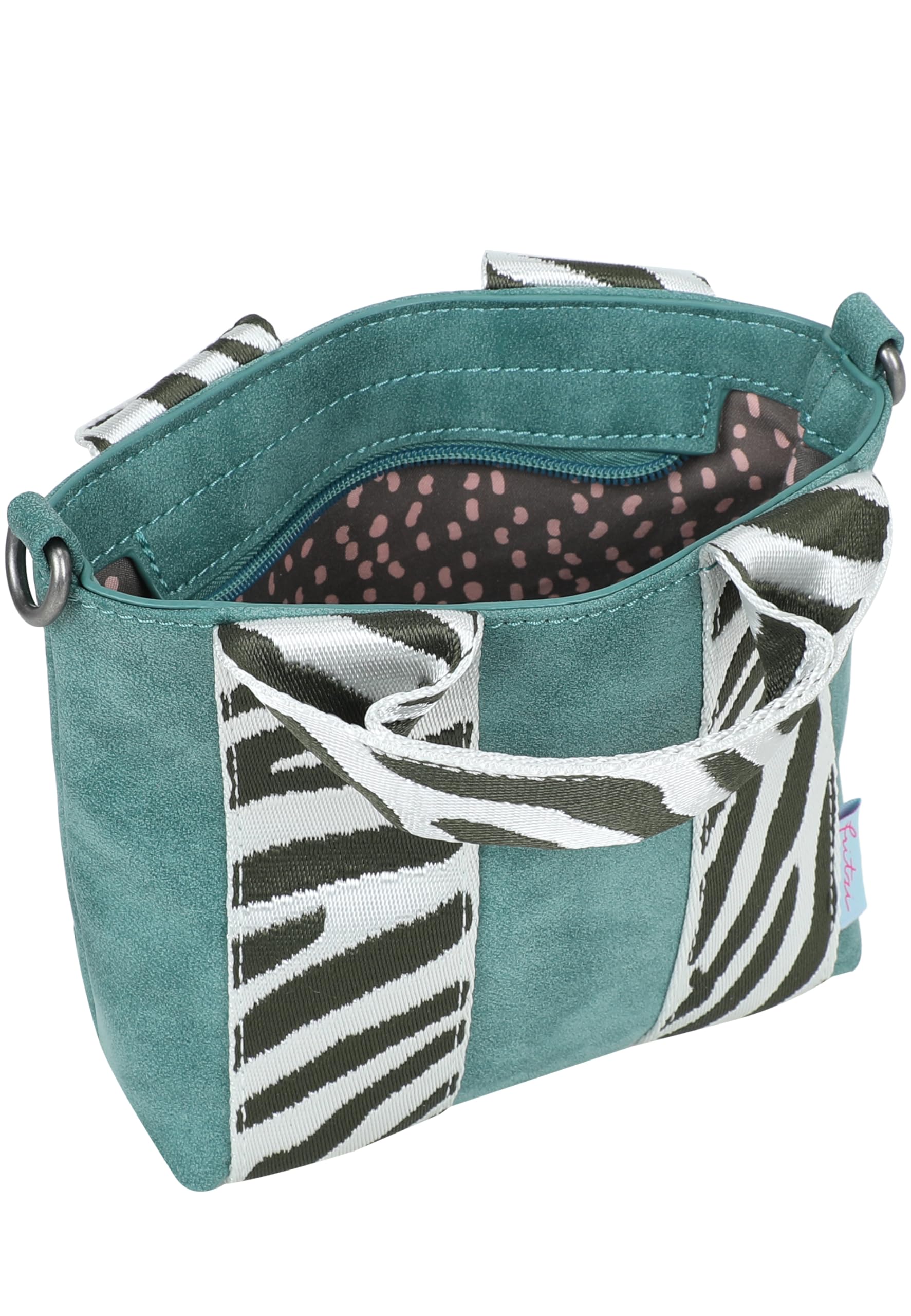 Fritzi Bini Umhängetasche Kunstleder Damen Crossbody Handtasche Festival City vegan verstellbarer Webbing-Gurt 15,5 x 20 x 7 cm – Schwarz, Grün, Pink, Beige, Gelb