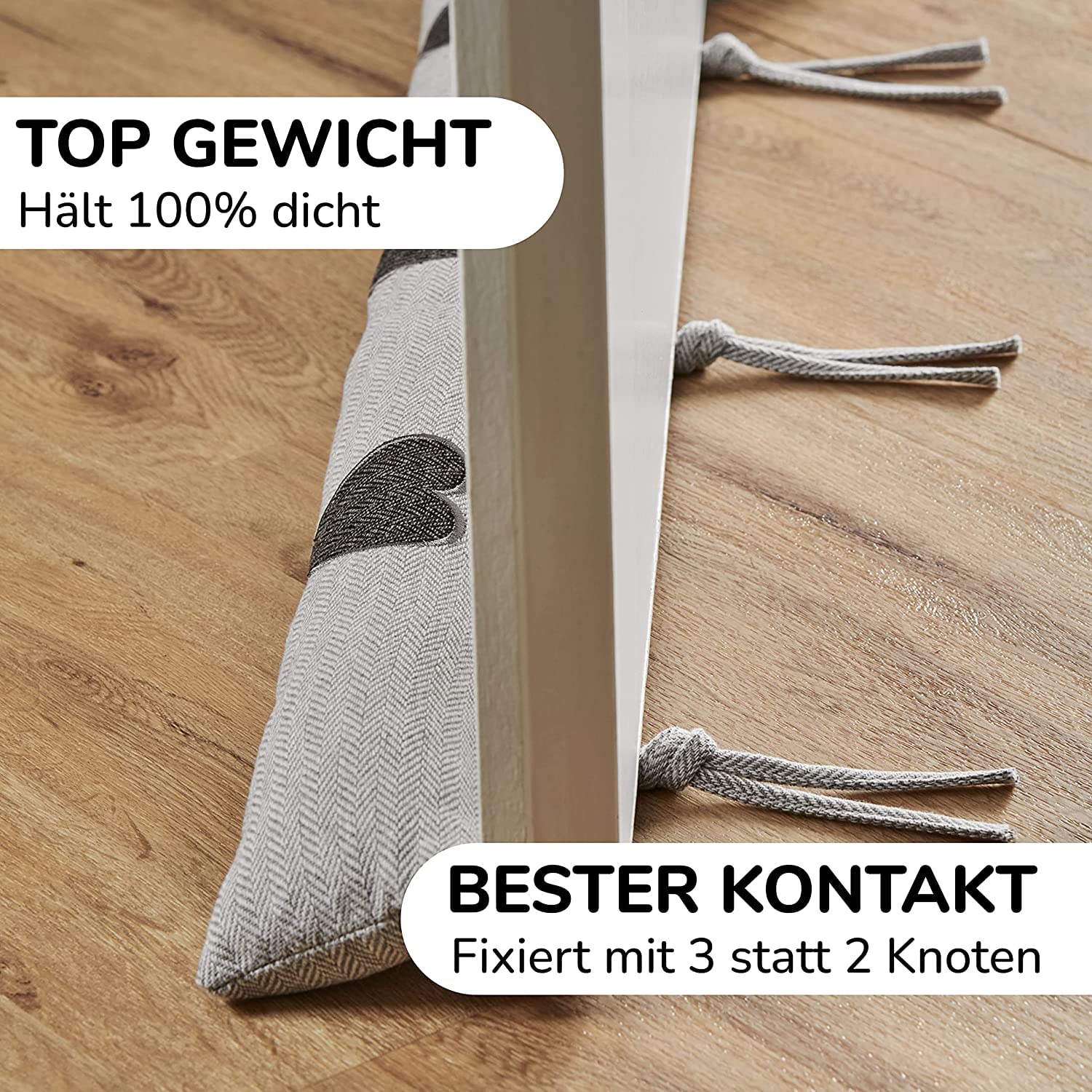 Lyvanas Zugluftstopper für Türen TESTSIEGER* Modell 2026-90cm Windstopper Tür extra dicht & langlebig zum Energie sparen - Schonender universal Zugluftstopper Fenster & Tür