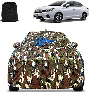 GARREGE® Waterproof Car Body Cover Compatible for Honda City with Mirror Pocket and Antenna Pocket, Triple Stitched (Dynam... Price In India