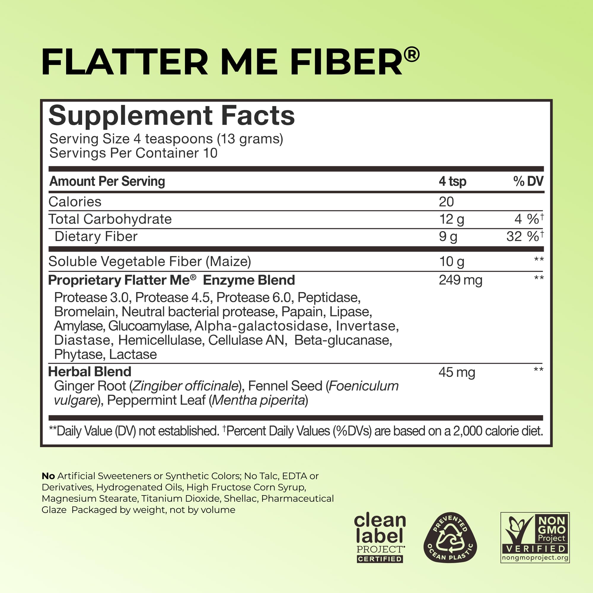 HUM Flatter Me Fiber Powder Drink Mix, Unflavored, 10 Servings — Amazon image 2