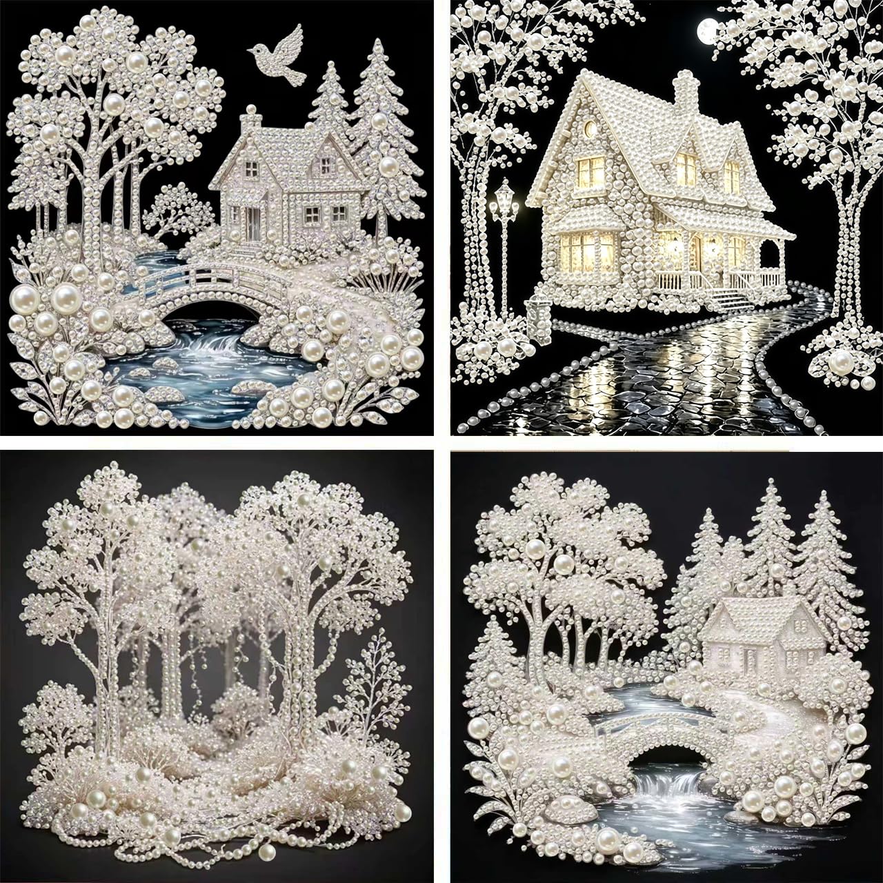Beginner Diamond Art Kits - House Pearl Design -9 Beginner Diamond Art Kits - House Pearl Design -9
