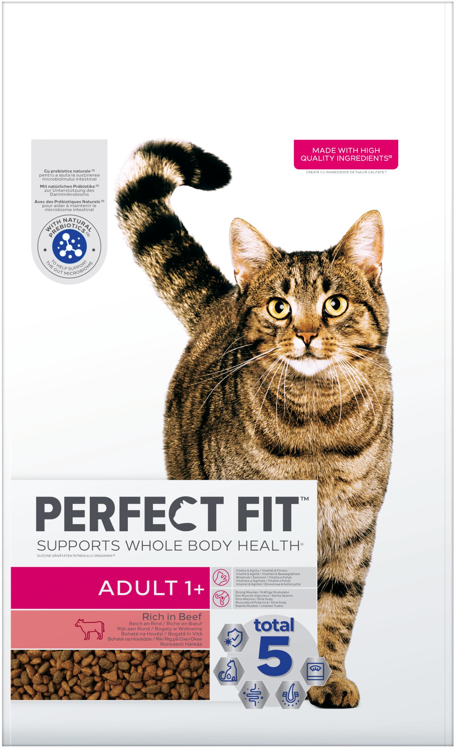 PERFECT FIT Adult Trockenfutter fr erwachsene, aktive Katzen ab 1 Jahr -  Rind, 7 kg (1 Beutel) : Amazon.de: Haustier