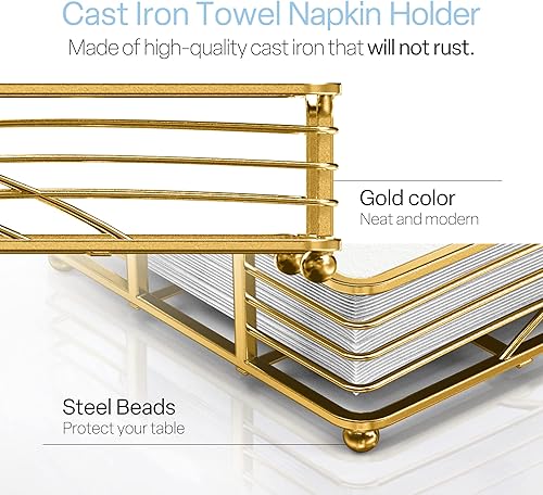 Miniatura 6 de Servilletero dorado de lujo para baño, toallero de mano de baño, bandeja versátil para toallas de invitados, soporte desechable para toallas de