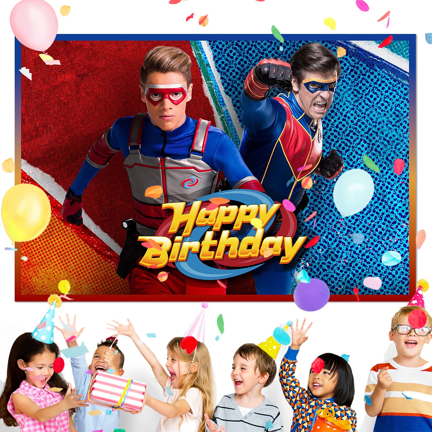 Henry Danger Birthday Decorations, Henry Danger Party Supplies 5x3Ft Henry Danger Backdrop For