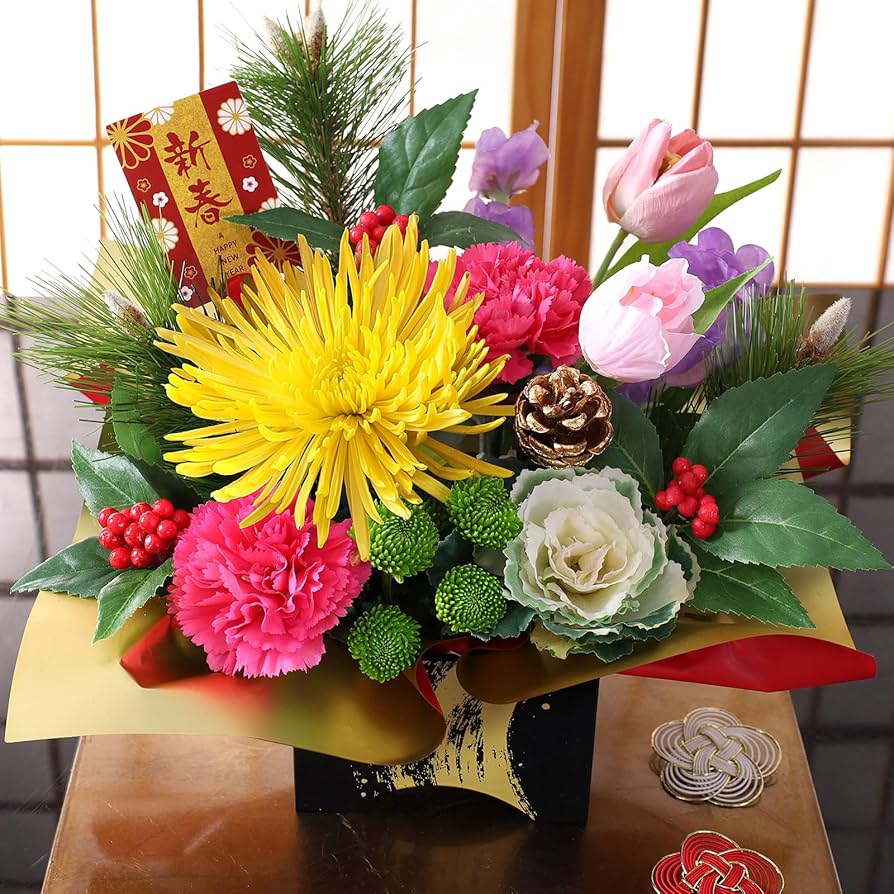 Amazon｜2025 迎春 正月飾り おまかせアレンジ 初春 花 生花