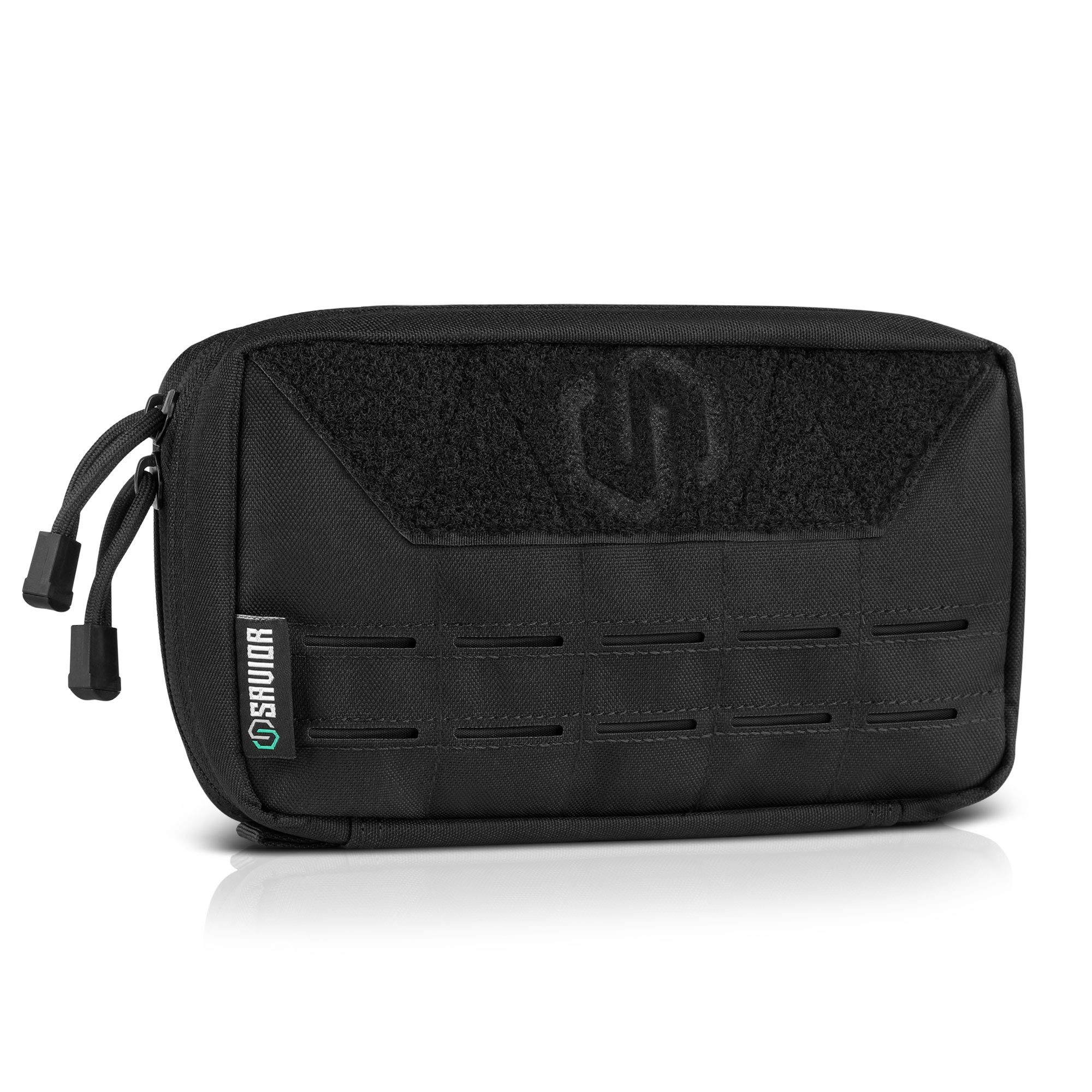 Savior EquipmentLaser-Cut Style MOLLE Tactical Admin EDC Pouch Military Waist Belt Modular Utility Tools Bag Organizer, Ideal for Outdoor Sports Survival