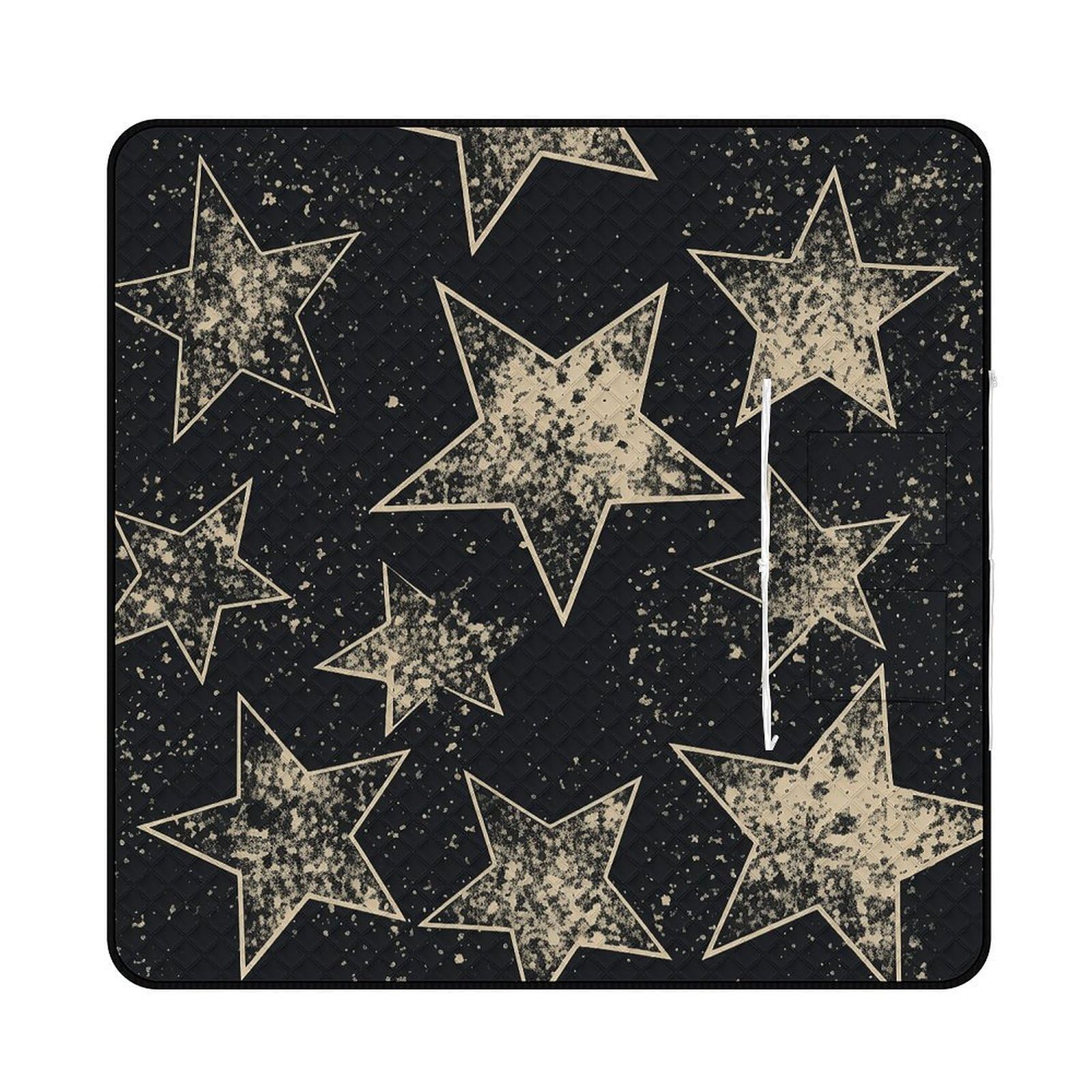 VstaDank Star Picnic Mat 200x200cm Extra Large Picnic Blanket with Zipper Waterproof Sandproof Beach Blanket Portable Beach Mat Foldable Camping Blankets for Park Grass Lawn Travel