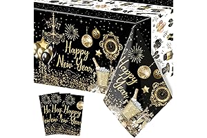 Happy New Year Party Decorations - Ceiba Tree Tablecloths 3 Pack