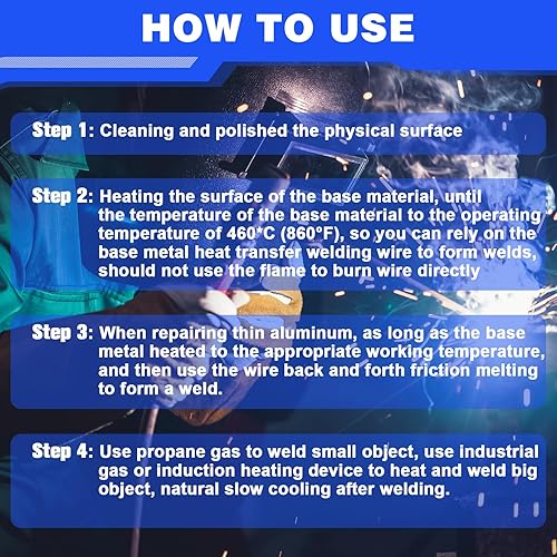 Miniatura 3 de Tandefio Varilla de soldadura universal de baja temperatura, 50 piezas, varillas de soldadura de metal fundido de bajo punto de fusión, electrodo de