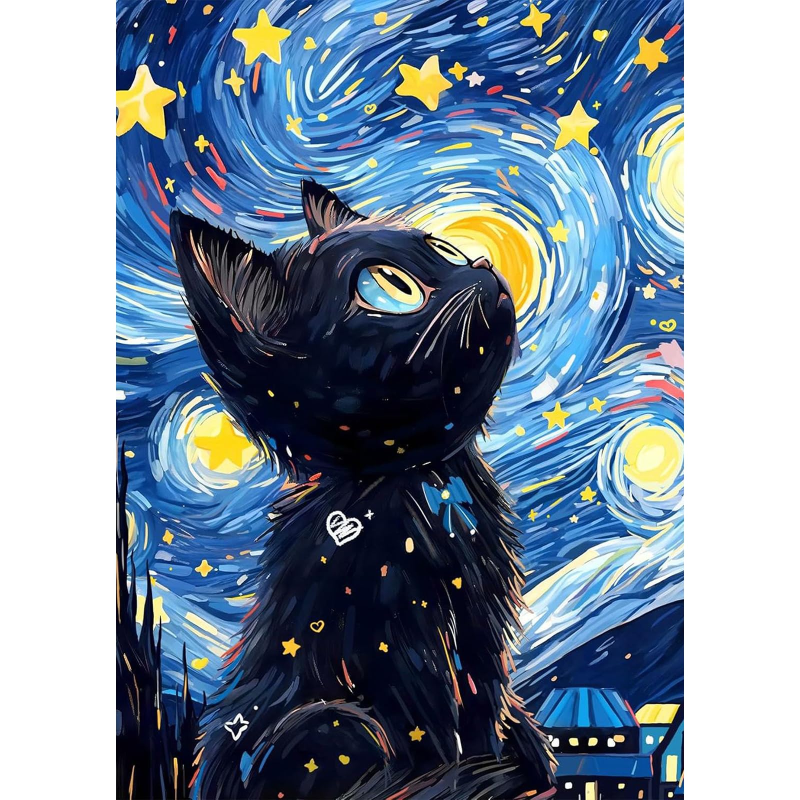 Kit Per Diamond Painting 5D,Pittura Diamante Kit Strass,Gatto