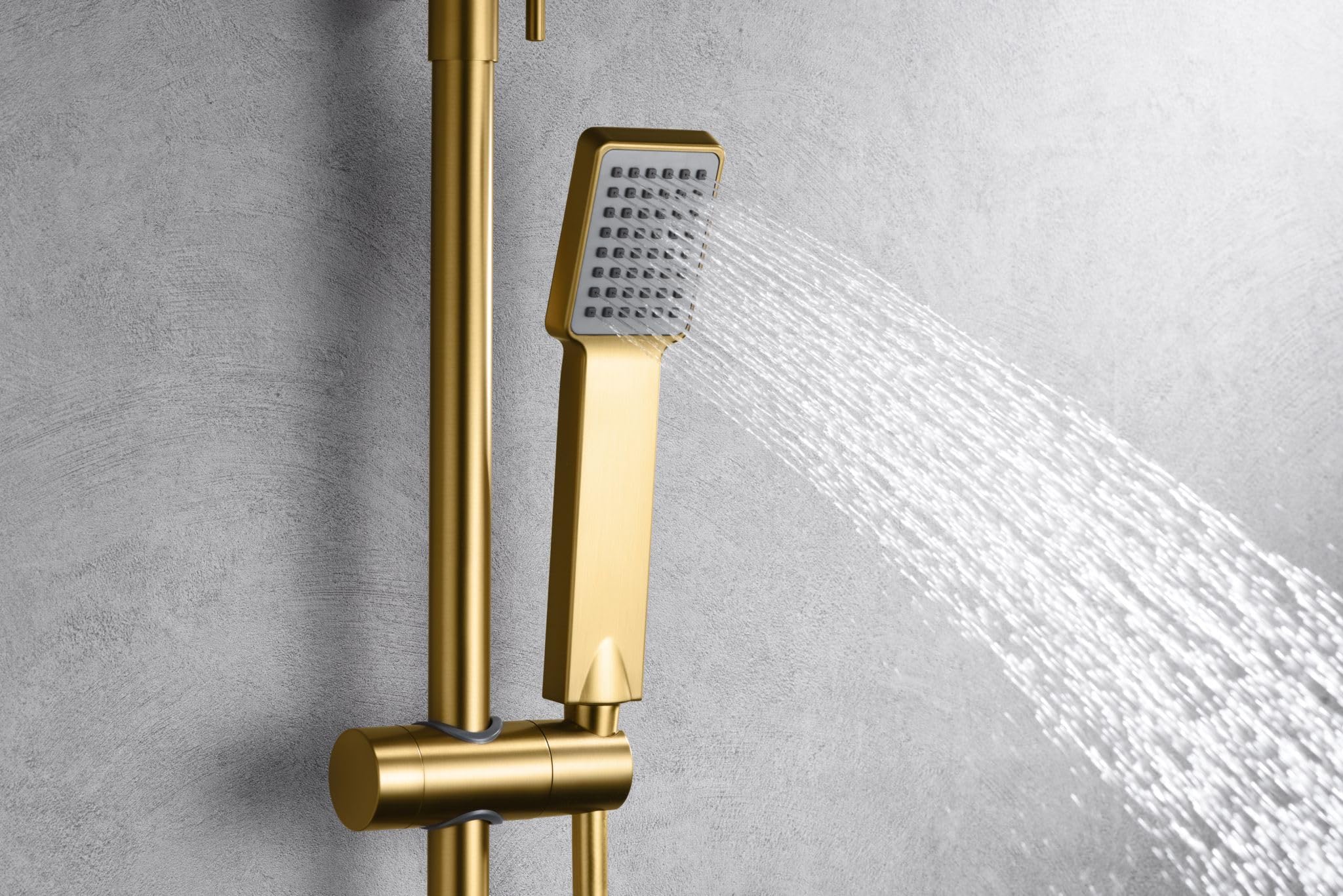 IMEX BDAR025/OC ART Conjunto Ducha Monomando Oro Cepillado