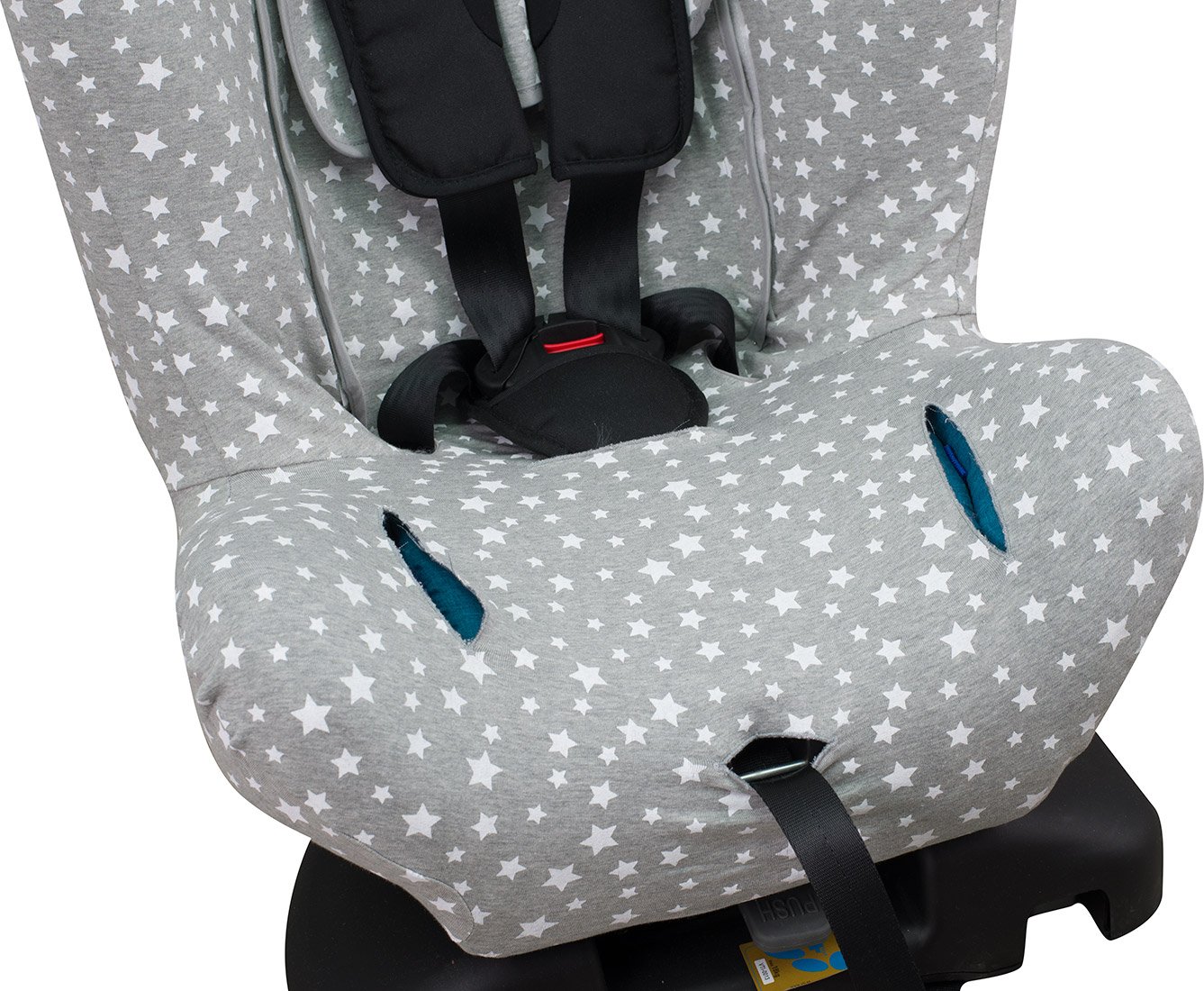 JYOKO Kids Funda de algodón para Silla de Coche Compatible con Axkid Minikid, Kidzone, Duofix (White Star)