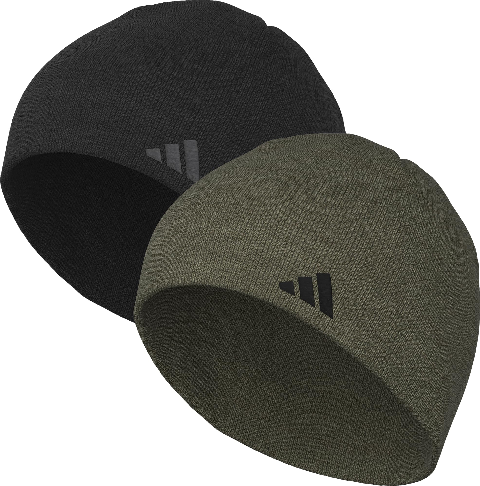 adidas Men's Beanie 2-Pack - Standard Fit Winter Knit Hat Skull Cap