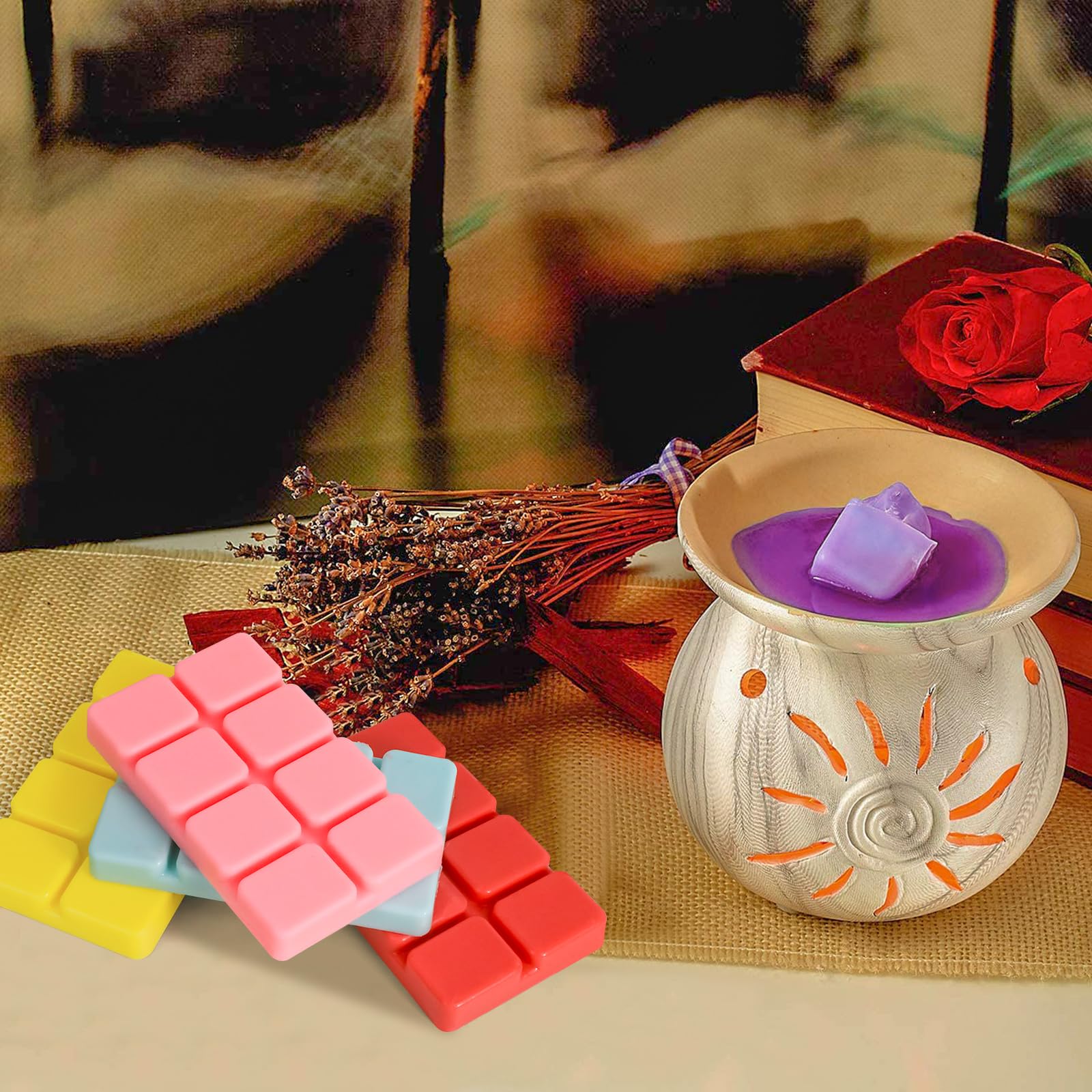Cera derretida, Cubos de cera, Cera de soja Perfumada que Se Derrite para Calentador de Cera
