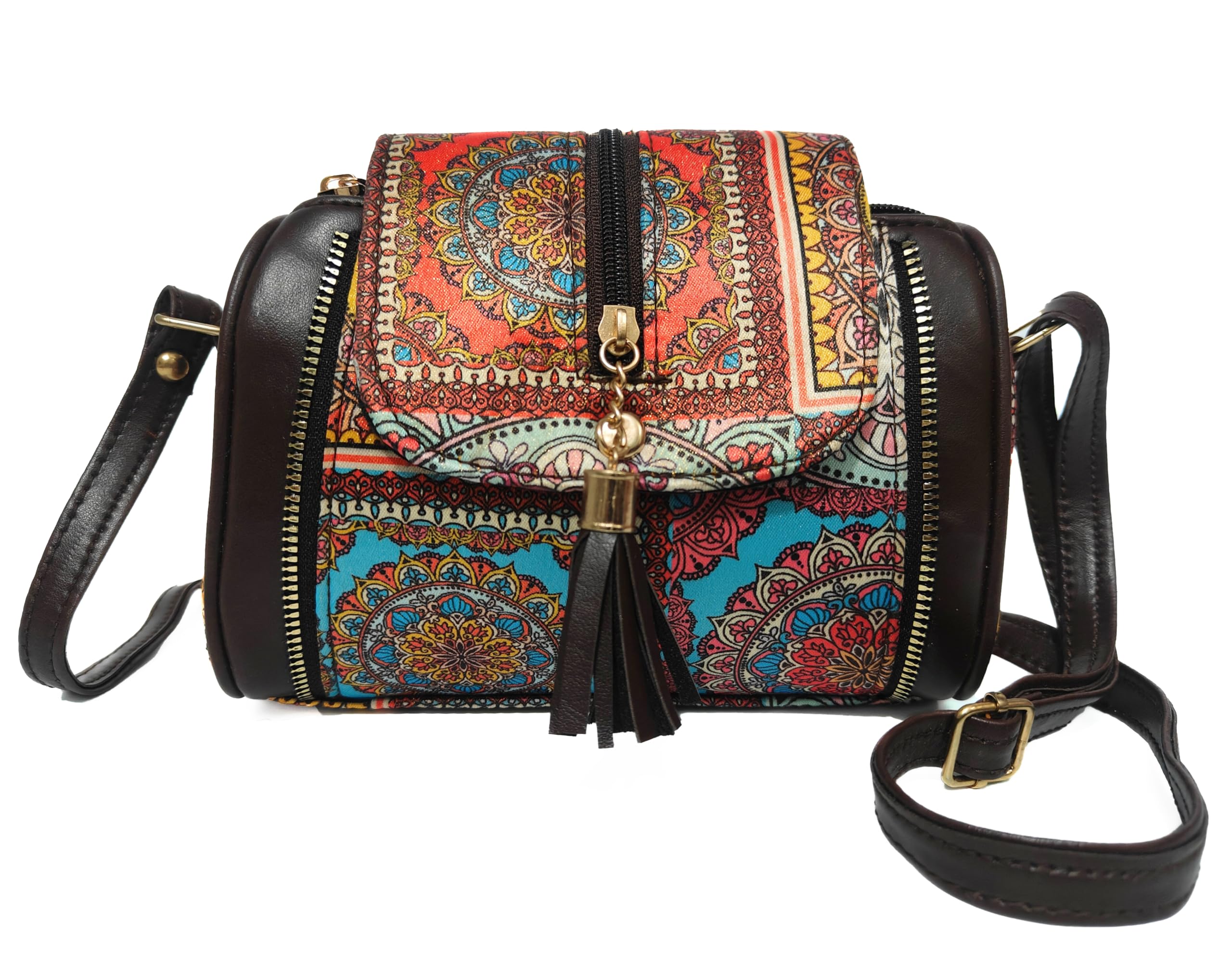 Multicolor Floral Stylish Sling Bag Crossbody for women- Adjustable Strap, Multiple Compartments, Handcrafted Design, Perfect for College & Office use & Casual Outings-image-23