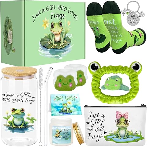 9 Pcs Valentine's Day Frog Gifts Frogs Lovers Stuff Gifts Include Glass Cup Candle ...