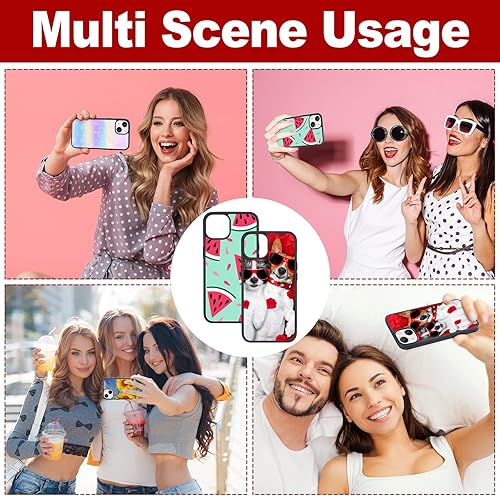 Miniatura 6 de Weewooday 6 fundas de teléfono en blanco de sublimación 2D, funda de goma suave antideslizante compatible con iPhone 1212 Pro, funda protectora de