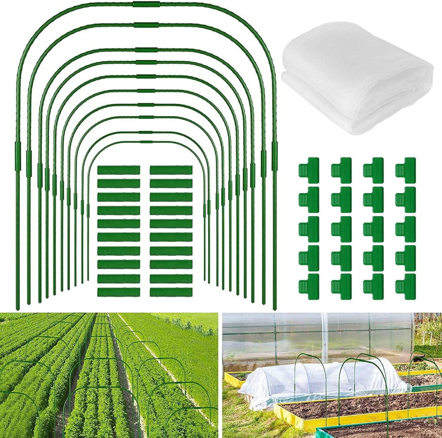 NAKYLUCY Garden Bed Cover, Green Gardening Fence Pond Pea Grass Seeds