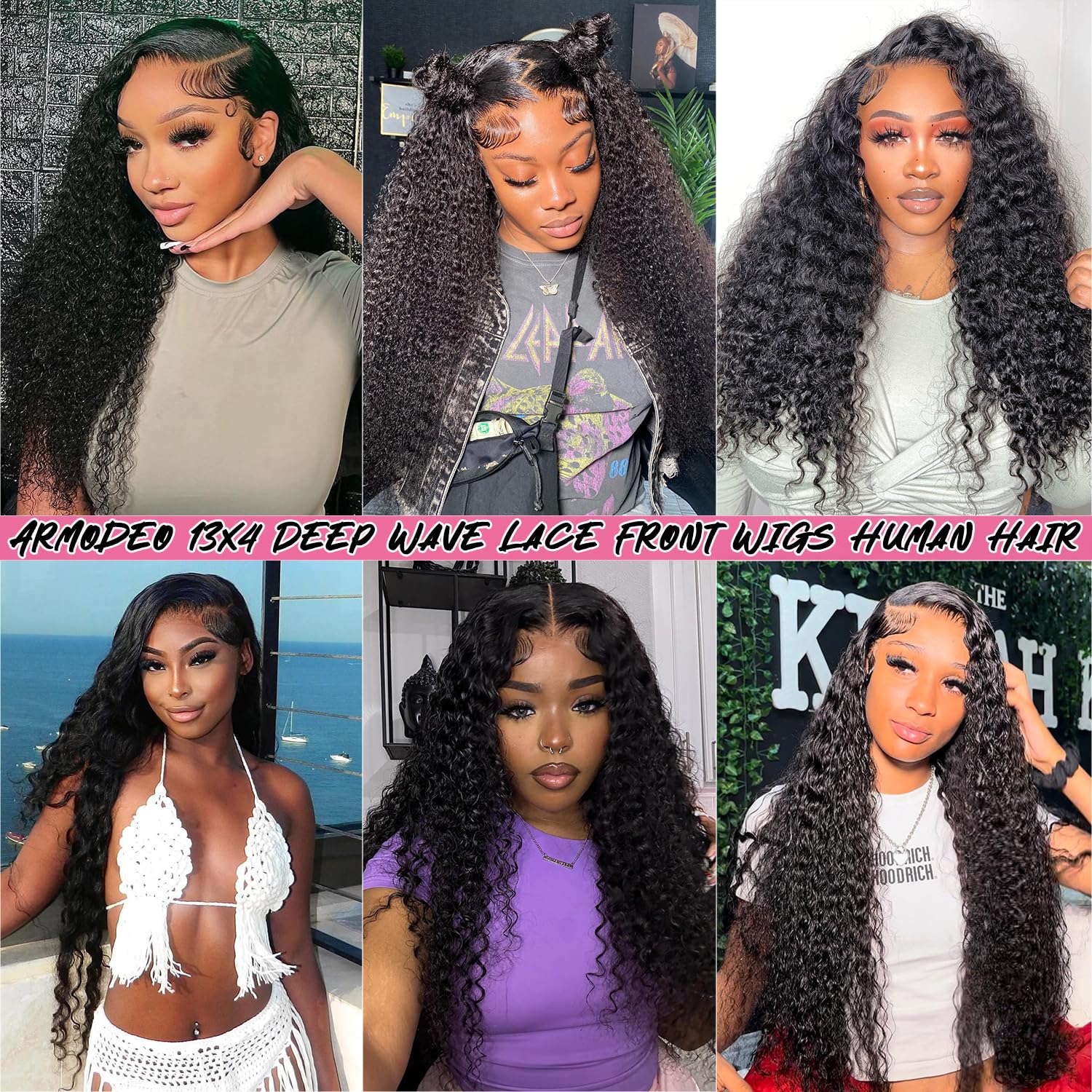 22”LaceFront Human 250%Density Brazilian Curly WIG S0b28da2417dc46c3bc6652429dde2  main image 2