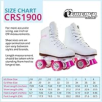 Vista 6 de Chicago Rink Patines para niñas y niños – Zapatos de patinaje duraderos para uso en interiores y exteriores con cuello acolchado en el tobillo