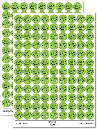 Miniatura 6 de Hotdog Wiener Bun Ketchup Mustard - Paquete de calcomanías redondas - Acabado brillante - Tamaño de 0.50 pulgadas - Negro