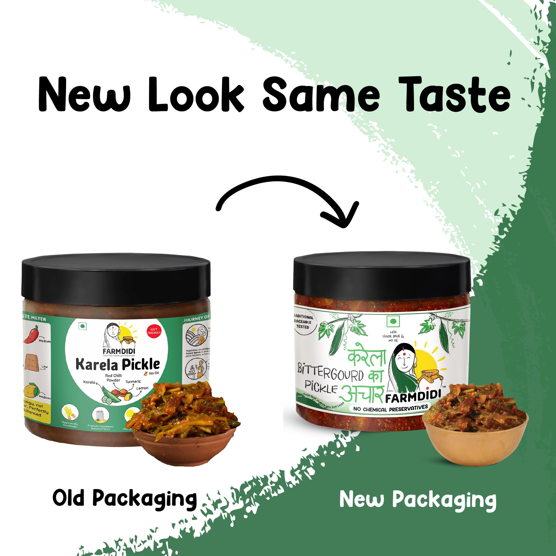 FarmDidi Bitter Gourd Pickle 325g In Fresh Homemade Karela Ka Achaar Without Oil Sun-Dried Pickle With No Preservatives Authentic Karele Ka Achar Recipe 1