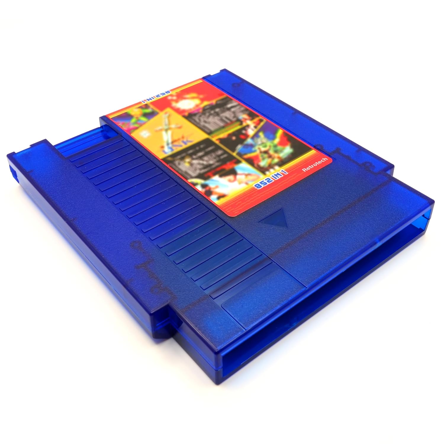 Retrotech Super 852 in 1 Multi Game Cartridge for NES Game Console - Transparent Blue