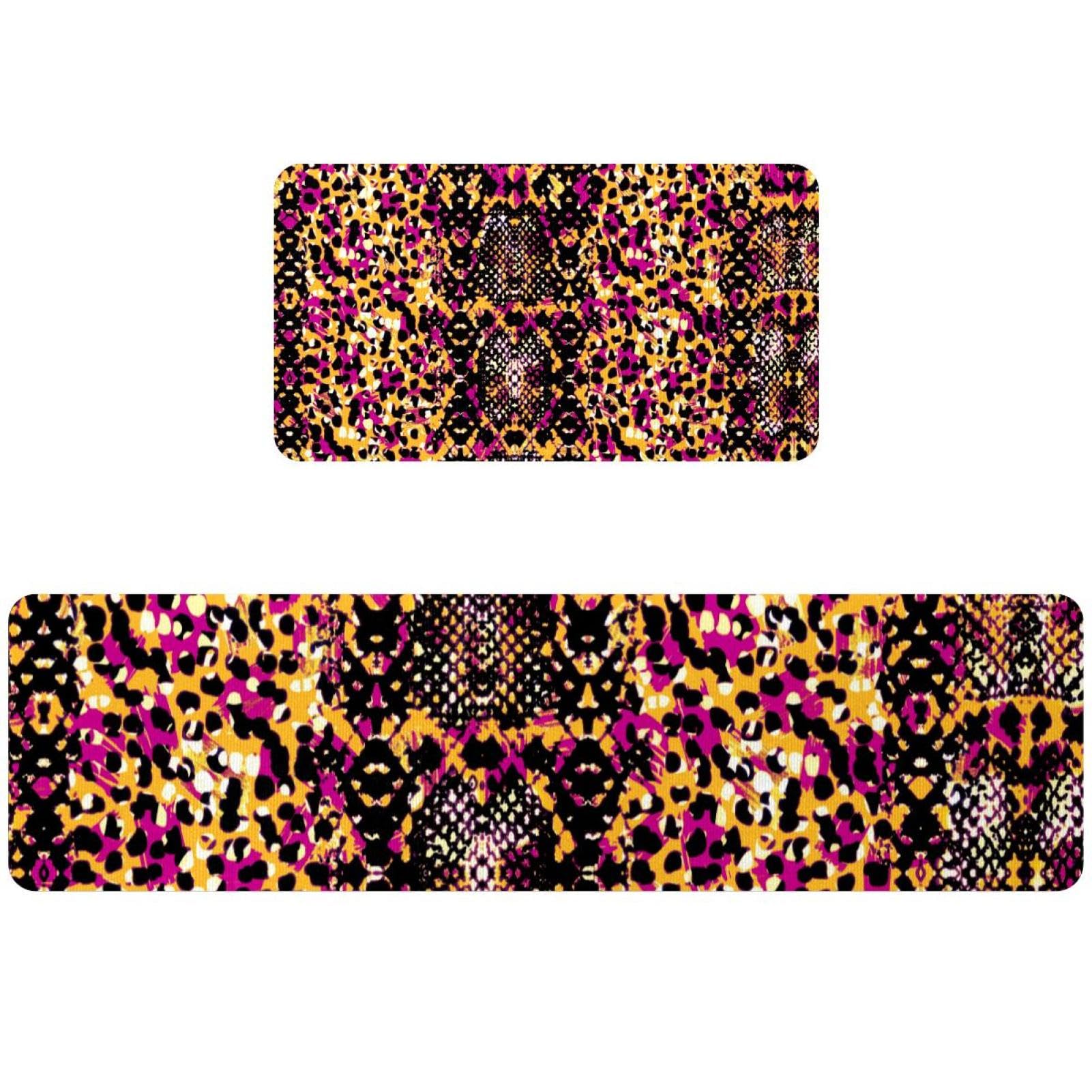Tapis de cuisine antidérapants motif peau de serpent lavables grand couloir