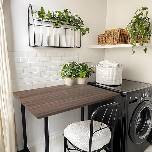 Miniatura 13 de Kaboon Mesa universal de 24 x 24 pulgadas, paquete de 2, solo encimera reversible de melamina, uso doméstico o comercial en interiores, 1 pulgada