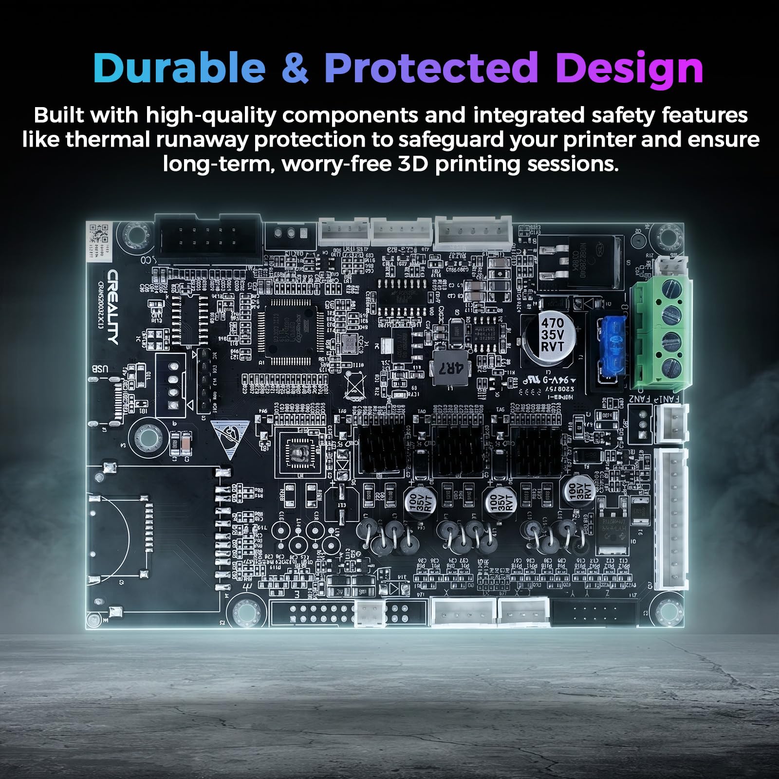 Creality Kit scheda madre ufficiale Ender 5 Max, scheda madre originale silenziosa a 32 bit con chip CR4NS200323C13_32, scheda di controllo di ricambio per stampante 3D Creality Ender 5 Max